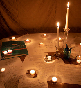 Image for practicing handwriting by candlelight